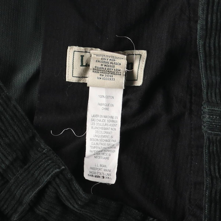 90s-00'S Vintage LLBean Classic Fit Corduroy Pants, Men's, Size 36 cotton green type Vintage Second Hand