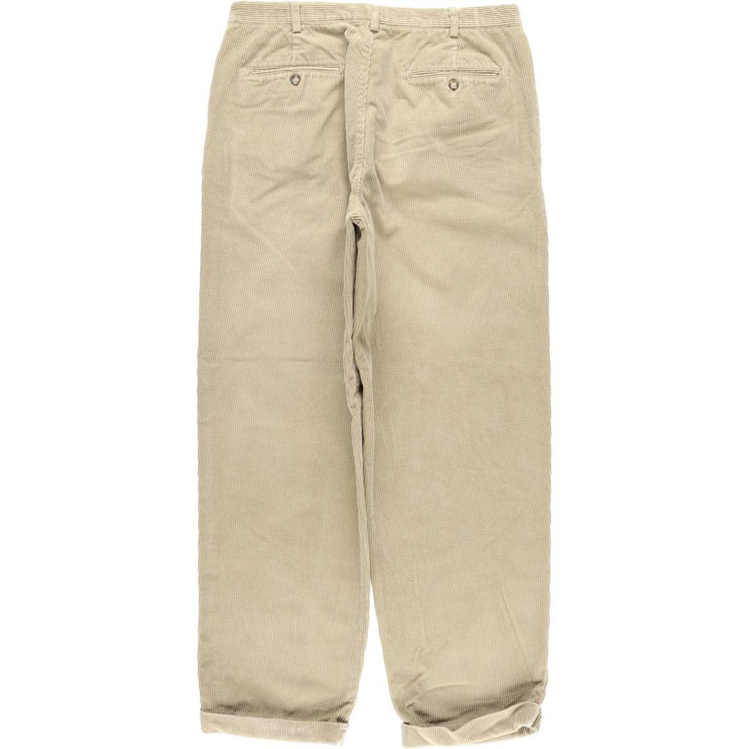 90'S GAP EASY FIT Old Gap Two-pleat Corduroy Pants Men's Size 34 (Vintage) cotton beige type brown Vintage Second Hand