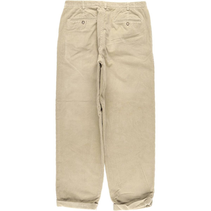 90'S GAP EASY FIT Old Gap Two-pleat Corduroy Pants Men's Size 34 (Vintage) cotton beige type brown Vintage Second Hand