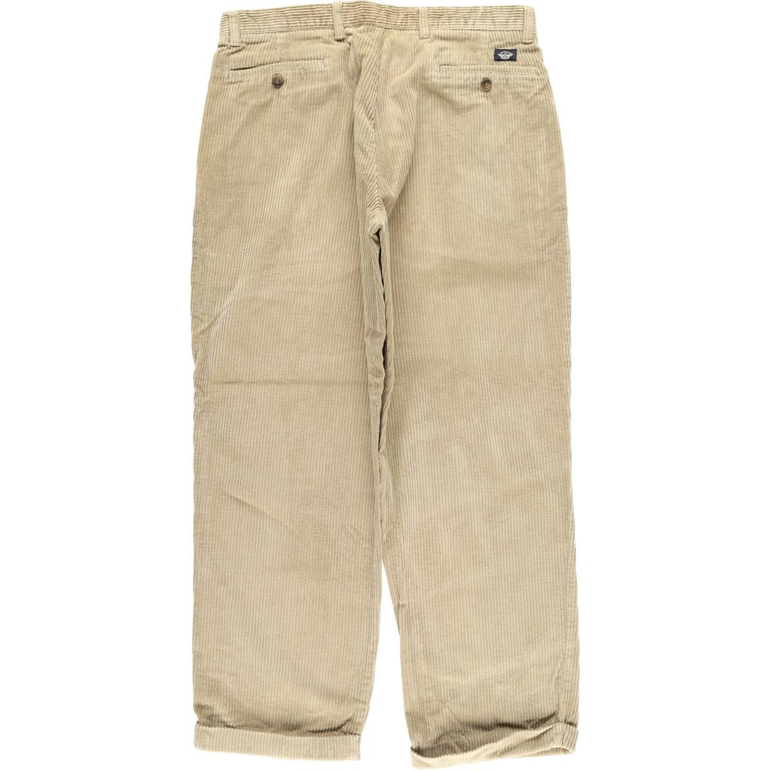 90'S Dockers Khakis Two-pleat Wide-ribbed Corduroy Pants, Men's, Size W35 cotton Beige type Vintage Second Hand