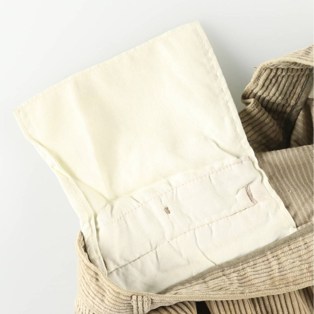 90'S Dockers Khakis Two-pleat Wide-ribbed Corduroy Pants, Men's, Size W35 cotton Beige type Vintage Second Hand
