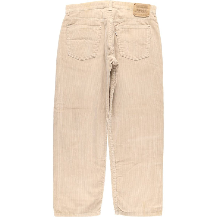 90s-00'S Vintage Levi's 565 Loose Fit Wide Leg Corduroy Pants, Men's Size W35 unclear brown type Vintage Second Hand