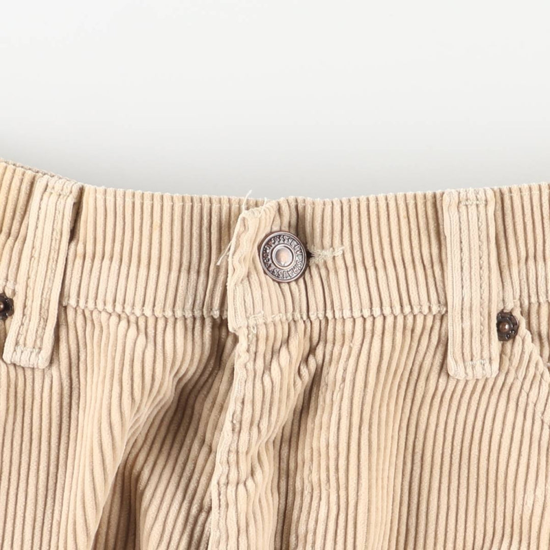 90s-00'S Vintage Levi's 565 Loose Fit Wide Leg Corduroy Pants, Men's Size W35 unclear brown type Vintage Second Hand