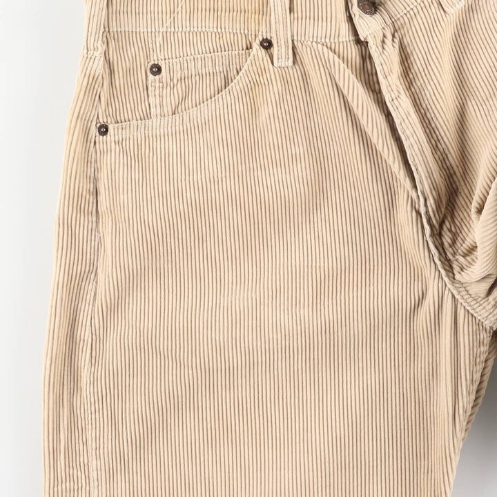 90s-00'S Vintage Levi's 565 Loose Fit Wide Leg Corduroy Pants, Men's Size W35 unclear brown type Vintage Second Hand