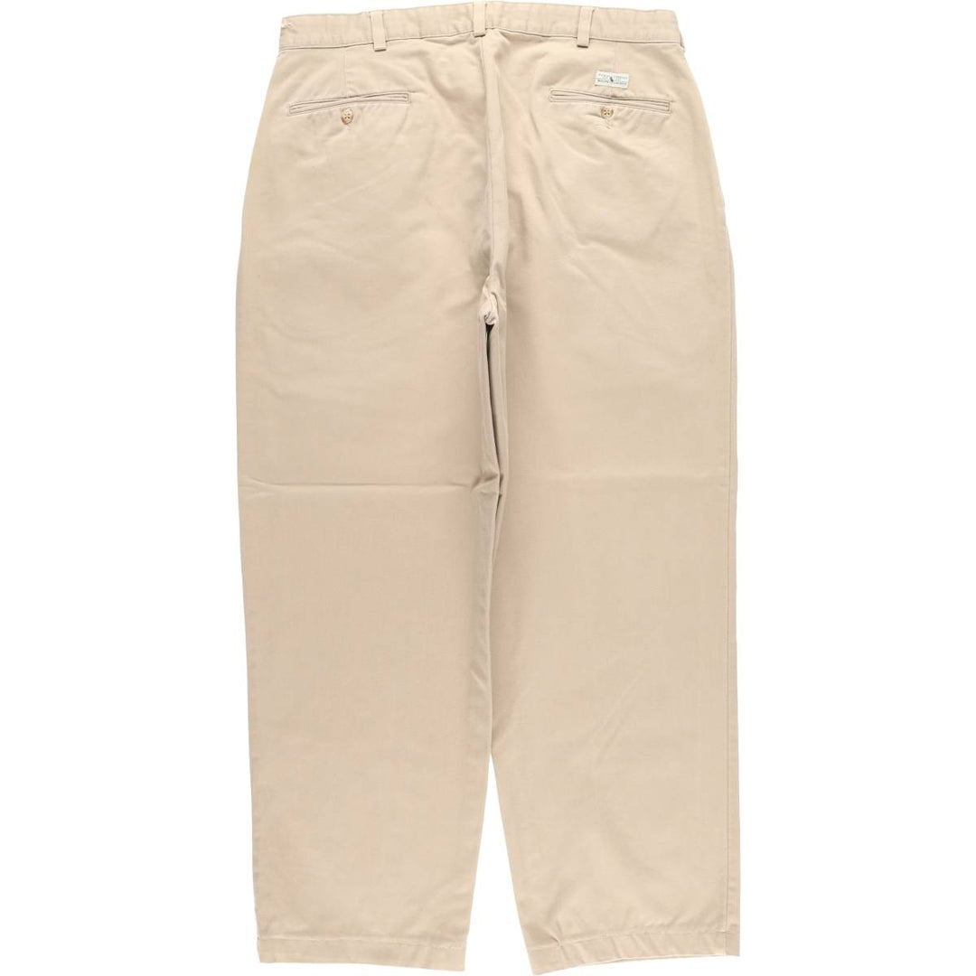 Ralph Lauren Polo Ralph Lauren Andrew Pant Two-pleat Chino Pants Men's W35 cotton Beige type Vintage Second Hand