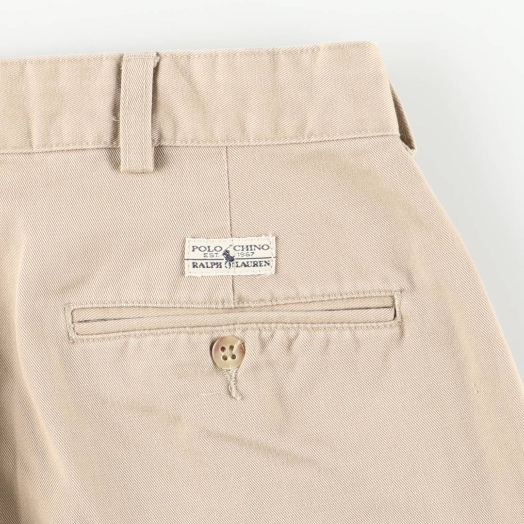 Ralph Lauren Polo Ralph Lauren Andrew Pant Two-pleat Chino Pants Men's W35 cotton Beige type Vintage Second Hand