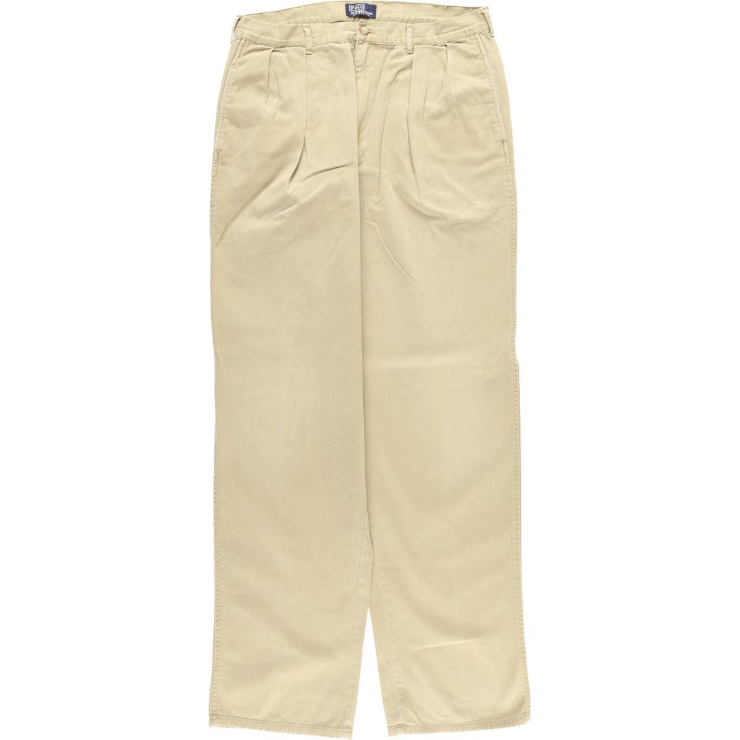 Ralph Lauren POLO by Ralph Lauren Two-pleat Chino Pants for Men, W33 equivalent unclear Beige type Vintage Second Hand