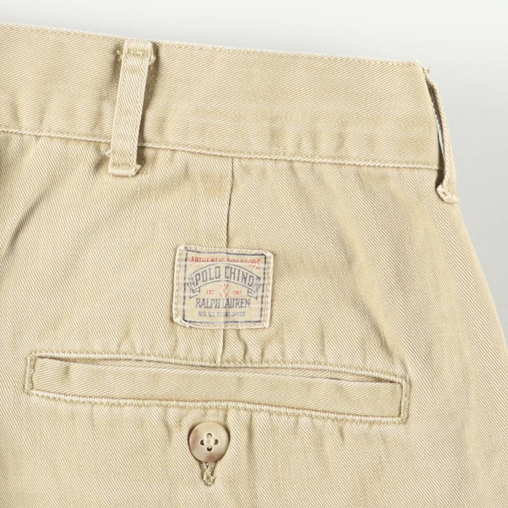 Ralph Lauren POLO by Ralph Lauren Two-pleat Chino Pants for Men, W33 equivalent unclear Beige type Vintage Second Hand