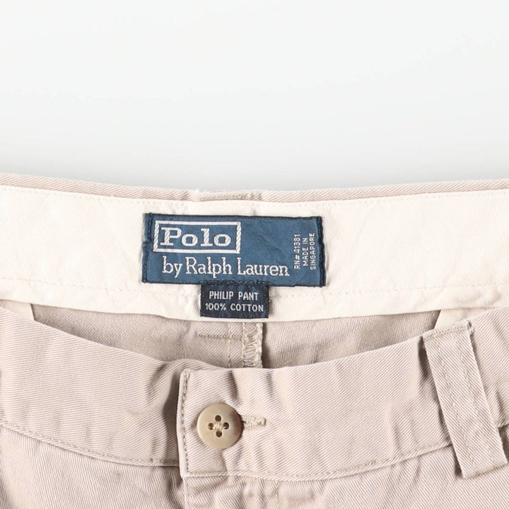 Ralph Lauren POLO by Ralph Lauren PHILIP PANT Chino pants for men, W35 equivalent cotton Beige type Vintage Second Hand