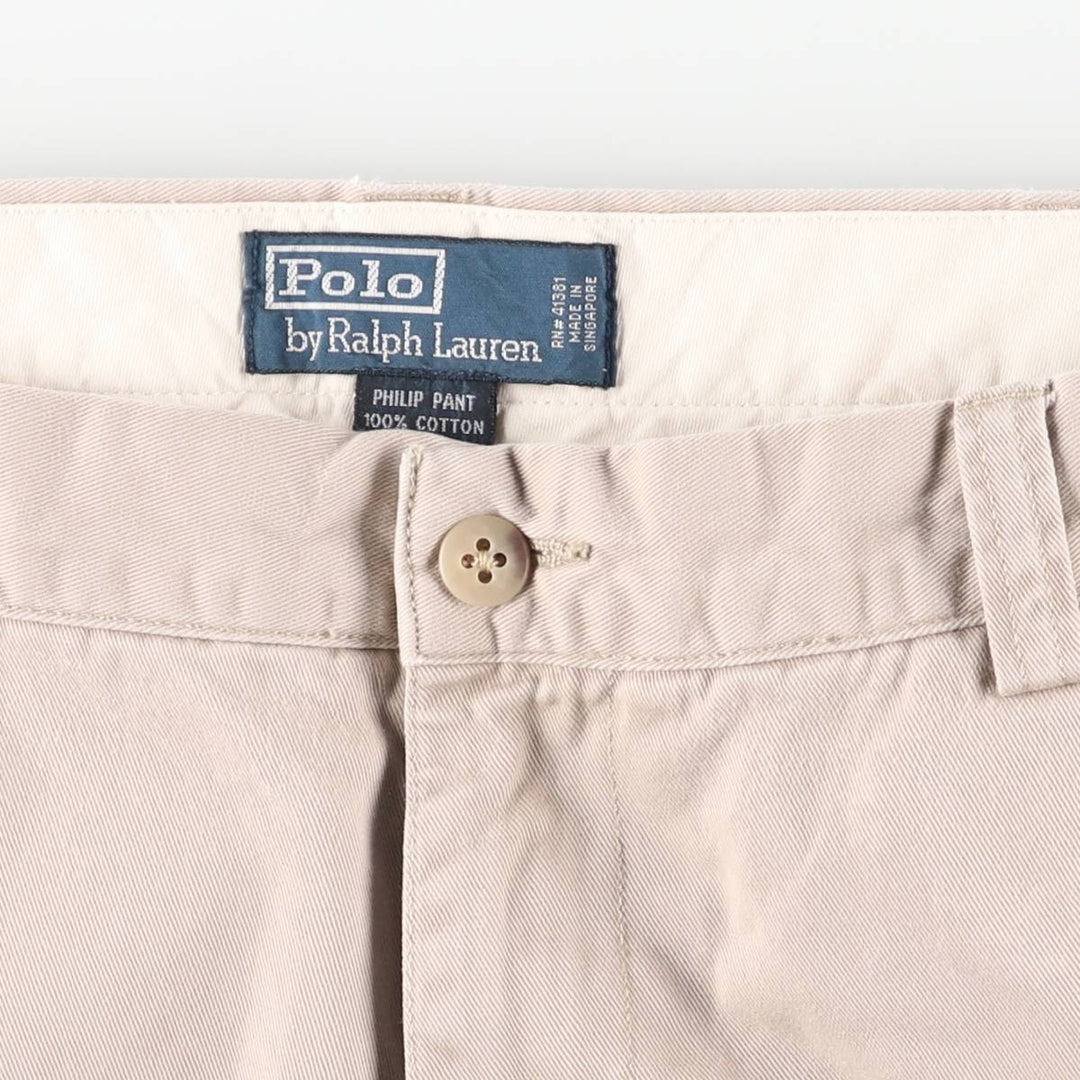 Ralph Lauren POLO by Ralph Lauren PHILIP PANT Chino pants for men, W35 equivalent cotton Beige type Vintage Second Hand