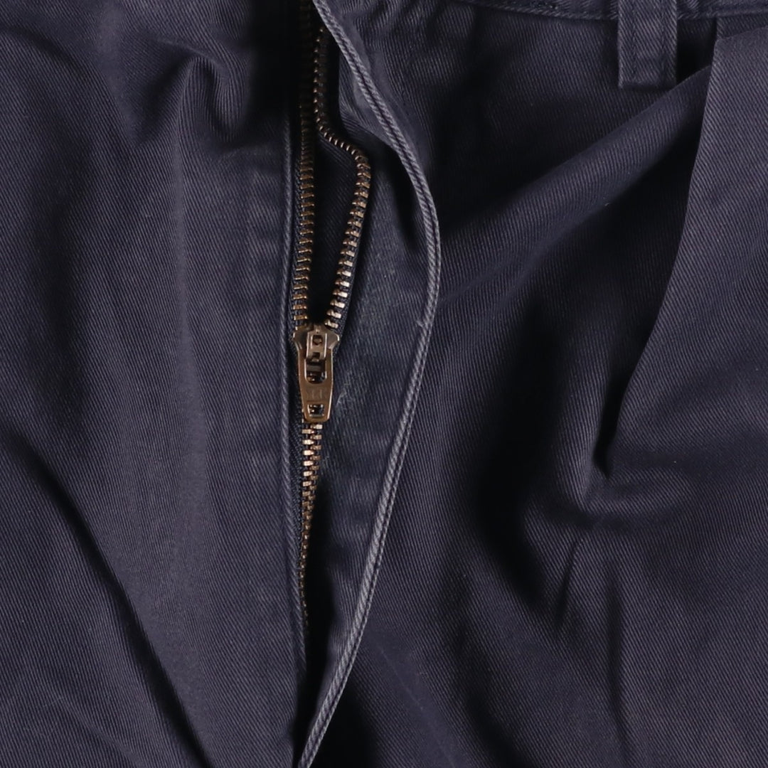 Ralph Lauren POLO by Ralph Lauren ANDREW PANT Two-pleat chino pants for men, equivalent to W34 cotton navy blue type Vintage Second Hand