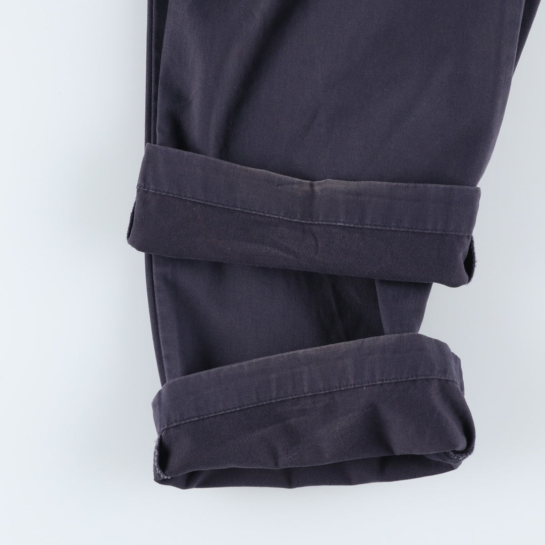 Ralph Lauren POLO by Ralph Lauren ANDREW PANT Two-pleat chino pants for men, equivalent to W34 cotton navy blue type Vintage Second Hand