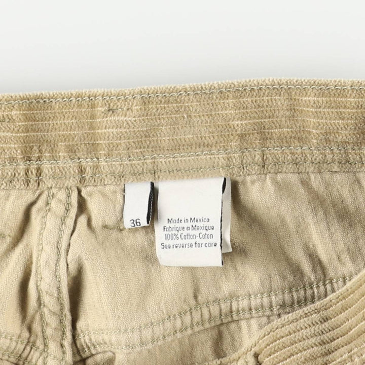 Calvin Klein Loose Fit Zipper Wide Rib Corduroy Pants, Men's, Size 36 cotton beige type brown Vintage Second Hand