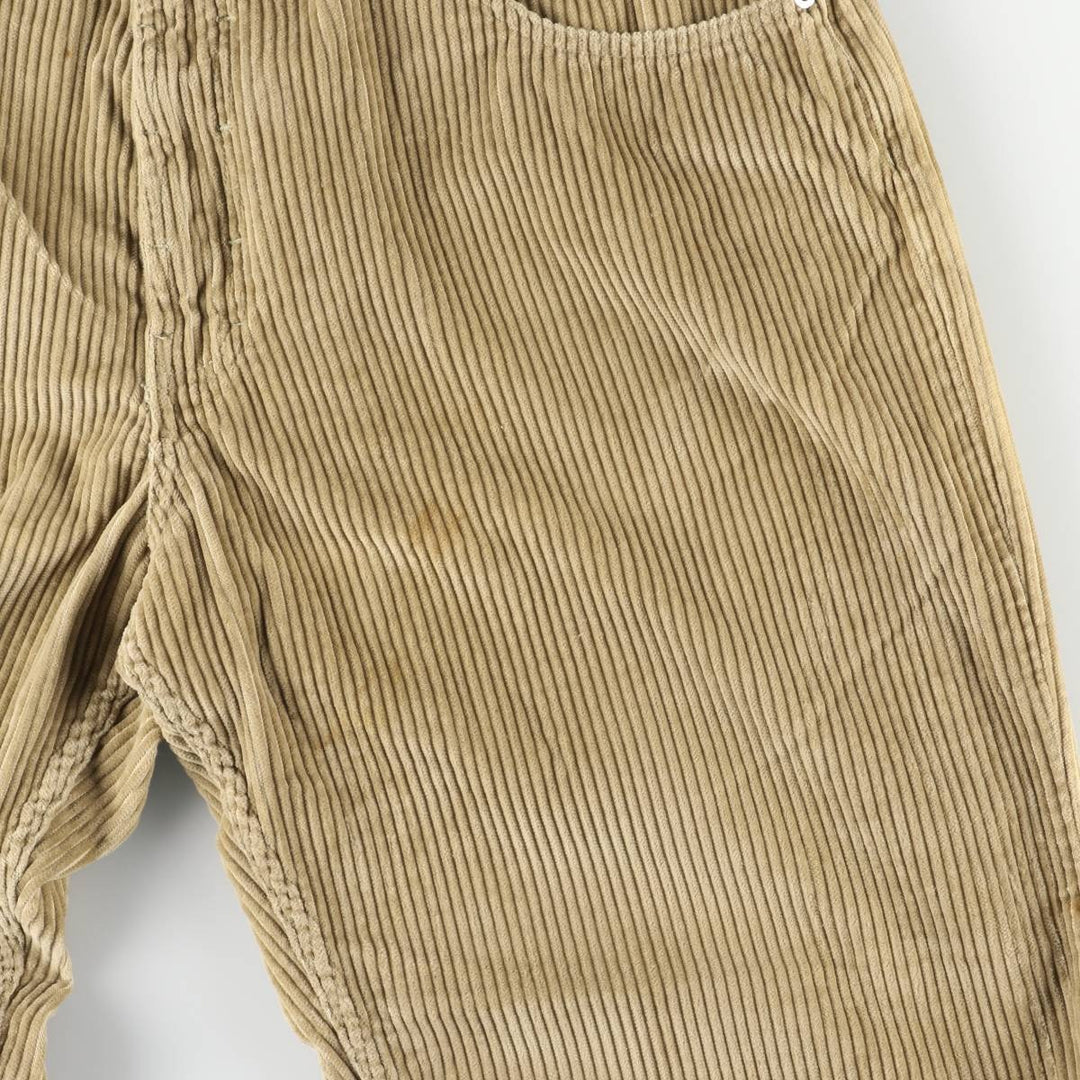 Calvin Klein Loose Fit Zipper Wide Rib Corduroy Pants, Men's, Size 36 cotton beige type brown Vintage Second Hand