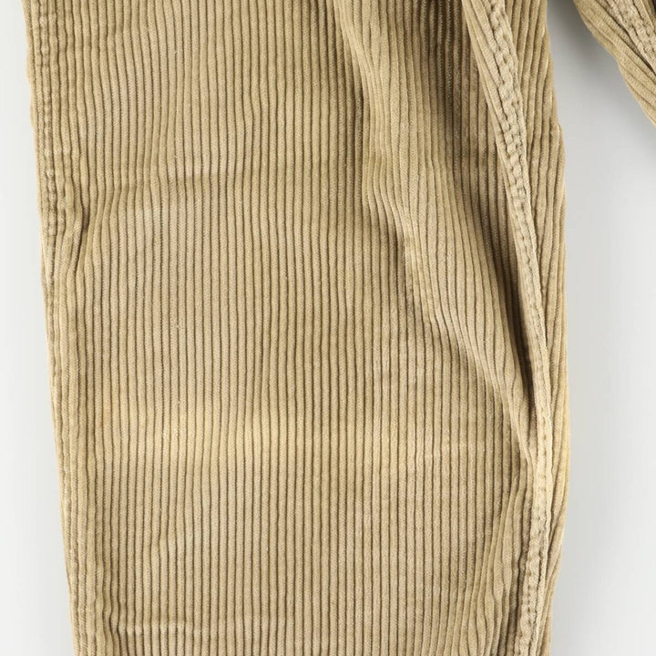 Calvin Klein Loose Fit Zipper Wide Rib Corduroy Pants, Men's, Size 36 cotton beige type brown Vintage Second Hand