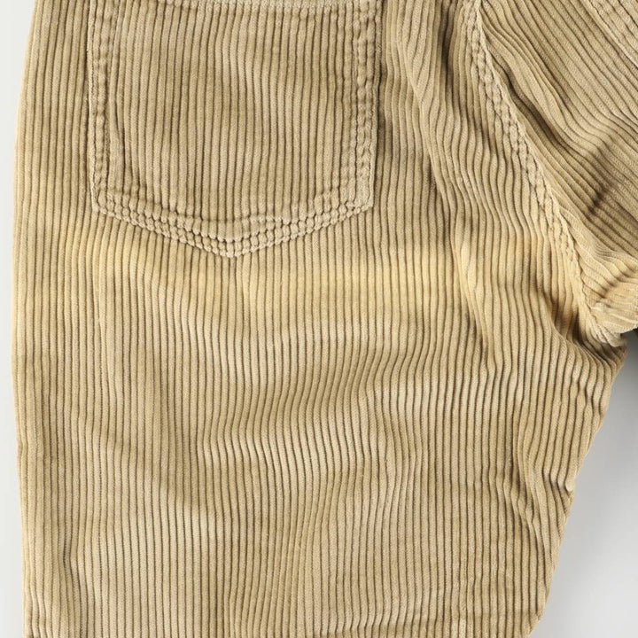 Calvin Klein Loose Fit Zipper Wide Rib Corduroy Pants, Men's, Size 36 cotton beige type brown Vintage Second Hand