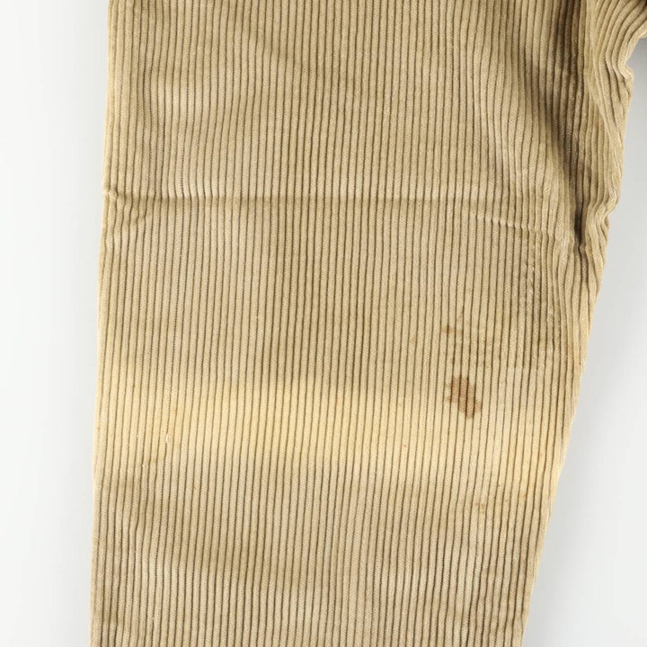 Calvin Klein Loose Fit Zipper Wide Rib Corduroy Pants, Men's, Size 36 cotton beige type brown Vintage Second Hand