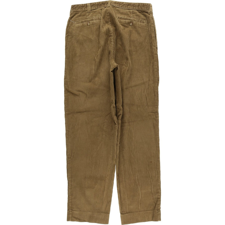 GEO FFREY BEENE Two-pleat Wide-ribbed Corduroy Pants, Men's, Size W33 cotton brown type Vintage Second Hand