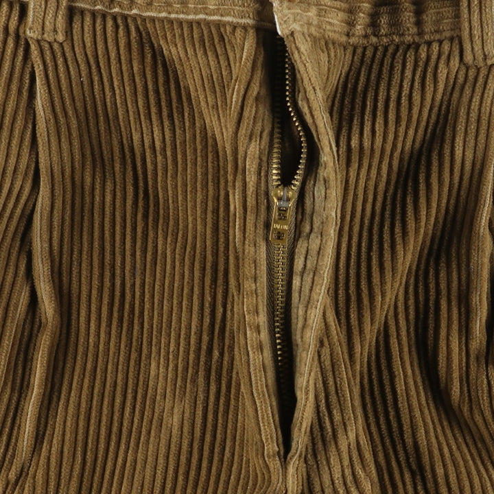 GEO FFREY BEENE Two-pleat Wide-ribbed Corduroy Pants, Men's, Size W33 cotton brown type Vintage Second Hand