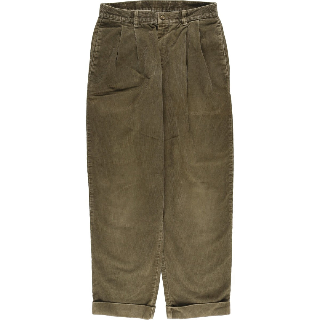 90'S Dockers Two-Pleated Corduroy Pants, Made in Canada, Men's, Size W31, Vintage cotton Khaki type Vintage Second Hand