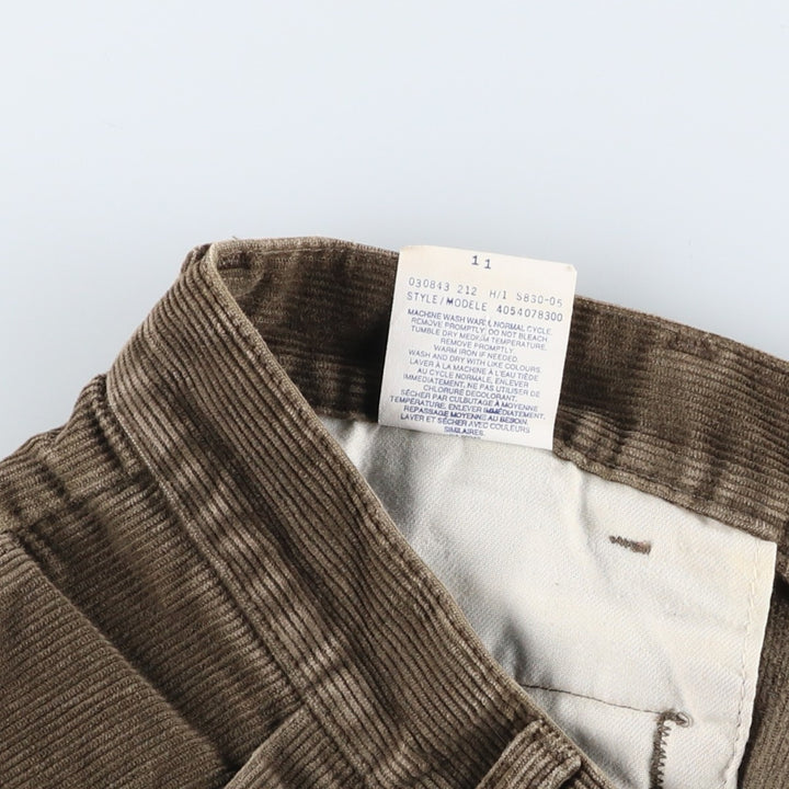 90'S Dockers Two-Pleated Corduroy Pants, Made in Canada, Men's, Size W31, Vintage cotton Khaki type Vintage Second Hand