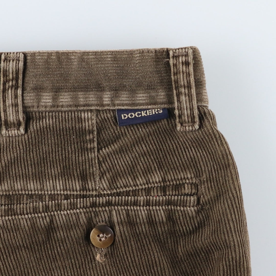 90'S Dockers Two-Pleated Corduroy Pants, Made in Canada, Men's, Size W31, Vintage cotton Khaki type Vintage Second Hand