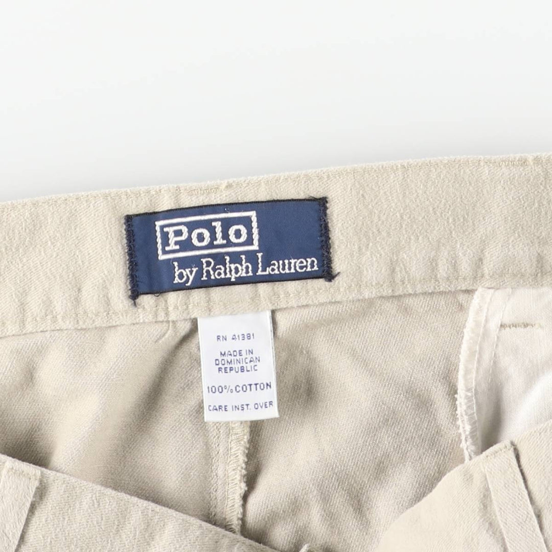 Ralph Lauren POLO by Ralph Lauren Two-pleat Chino Pants for Men, W35 cotton Beige type Vintage Second Hand