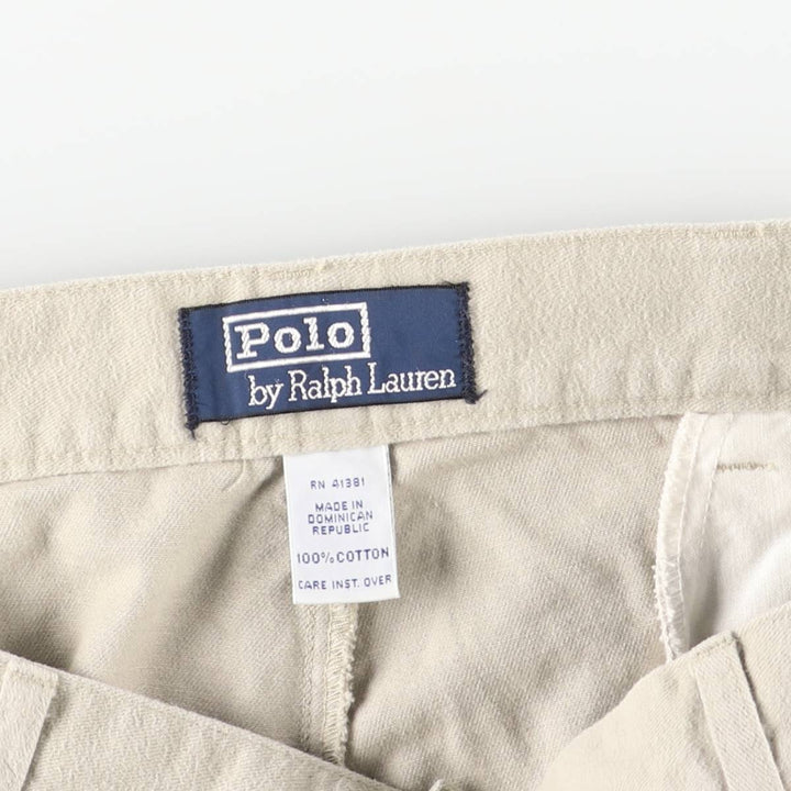 Ralph Lauren POLO by Ralph Lauren Two-pleat Chino Pants for Men, W35 cotton Beige type Vintage Second Hand
