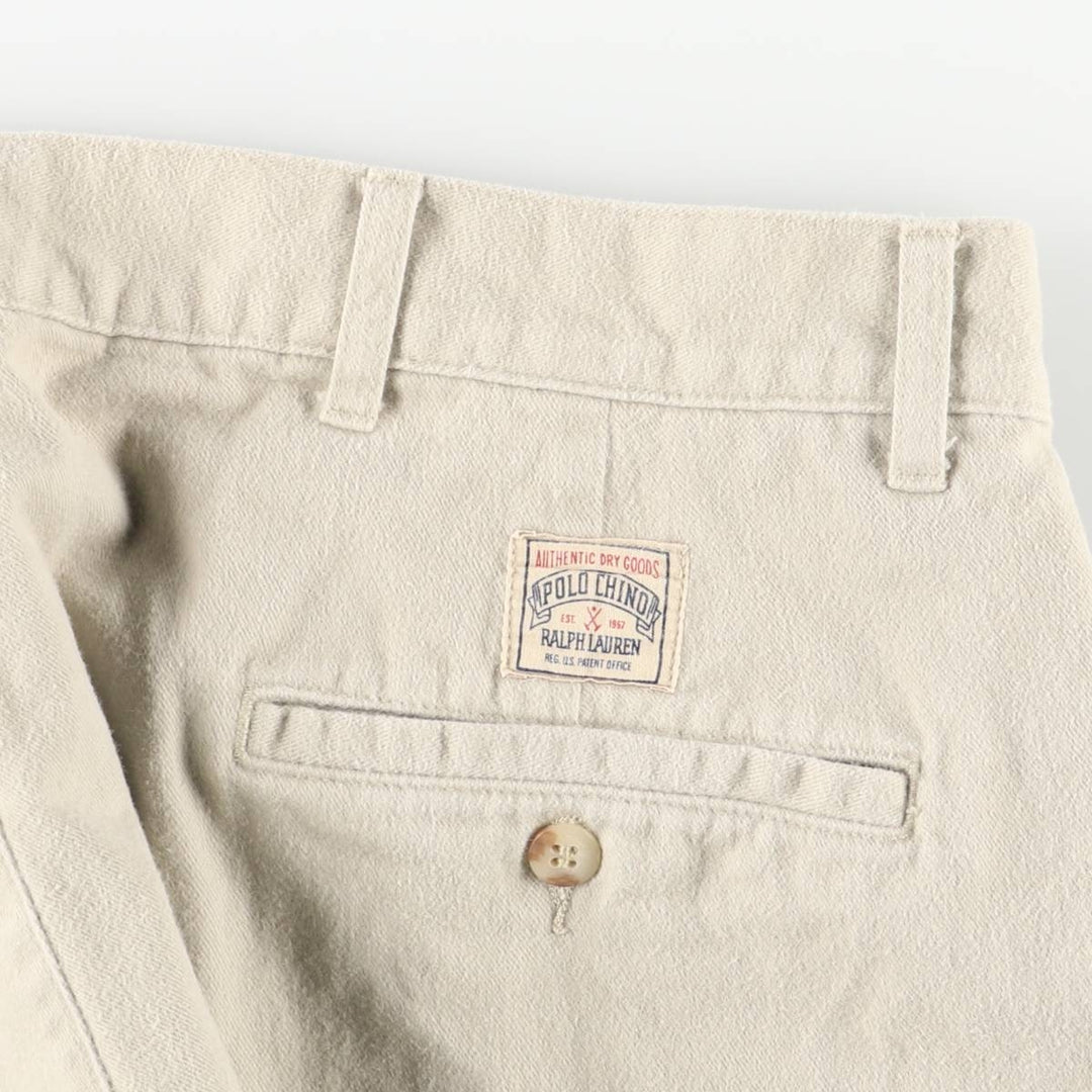 Ralph Lauren POLO by Ralph Lauren Two-pleat Chino Pants for Men, W35 cotton Beige type Vintage Second Hand