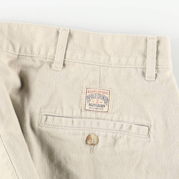 Ralph Lauren POLO by Ralph Lauren Two-pleat Chino Pants for Men, W35 cotton Beige type Vintage Second Hand