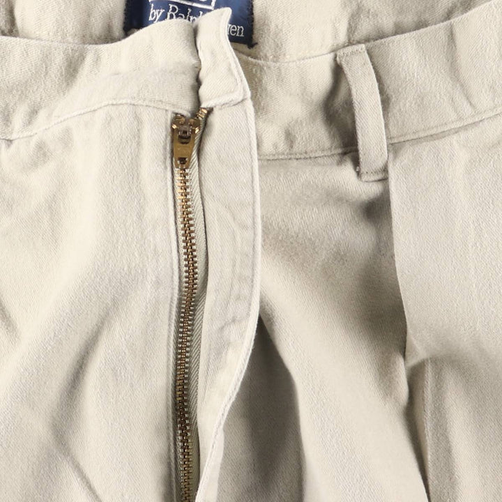 Ralph Lauren POLO by Ralph Lauren Two-pleat Chino Pants for Men, W35 cotton Beige type Vintage Second Hand