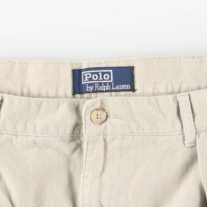 Ralph Lauren POLO by Ralph Lauren Two-pleat Chino Pants for Men, W35 cotton Beige type Vintage Second Hand