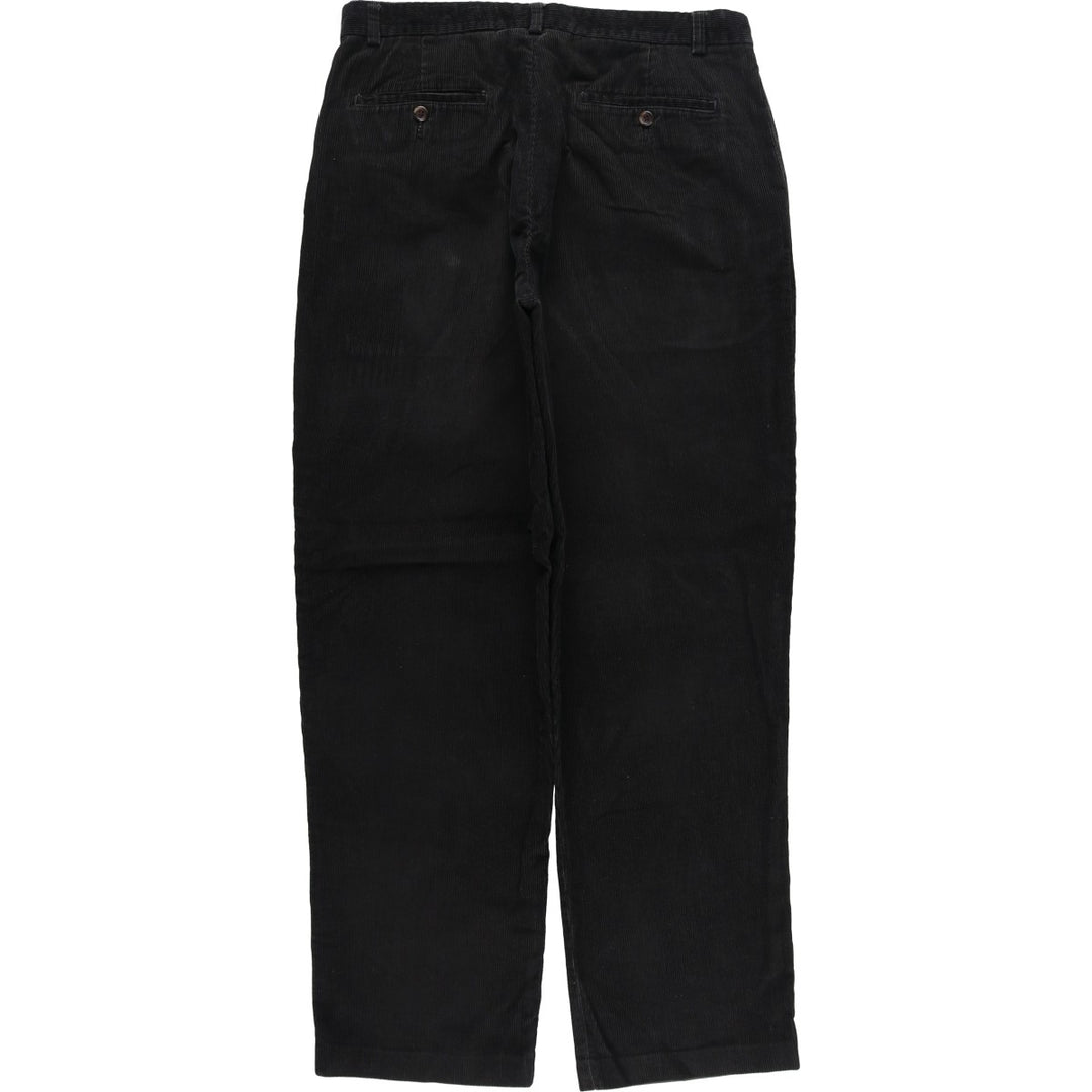 Eddie Bauer Two-pleat Corduroy Pants for Men, Size W34 cotton black type Vintage Second Hand