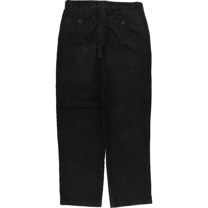 Eddie Bauer Two-pleat Corduroy Pants for Men, Size W34 cotton black type Vintage Second Hand