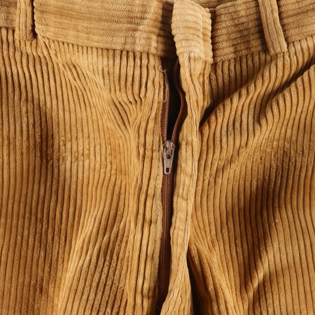 90'S Lands' End Wide-Rib Corduroy Pants, Made in USA, Men's, Vintage, Size 34 cotton brown type Vintage Second Hand