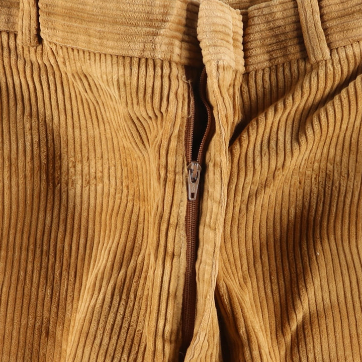90'S Lands' End Wide-Rib Corduroy Pants, Made in USA, Men's, Vintage, Size 34 cotton brown type Vintage Second Hand