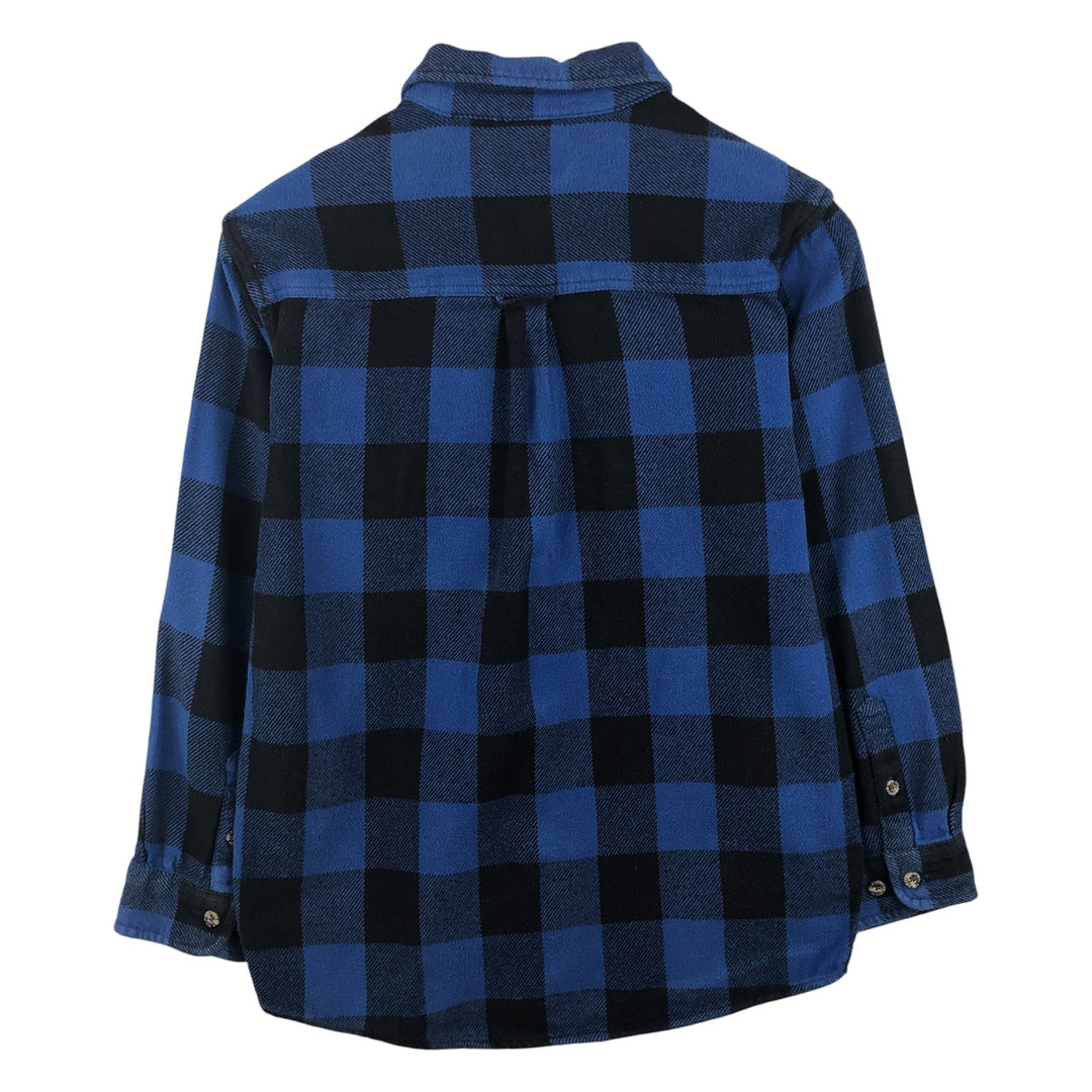 Field and Stream Buffalo Check Long Sleeve Heavy Flannel Check Shirt, Men's Size M cotton blue type Vintage Second Hand