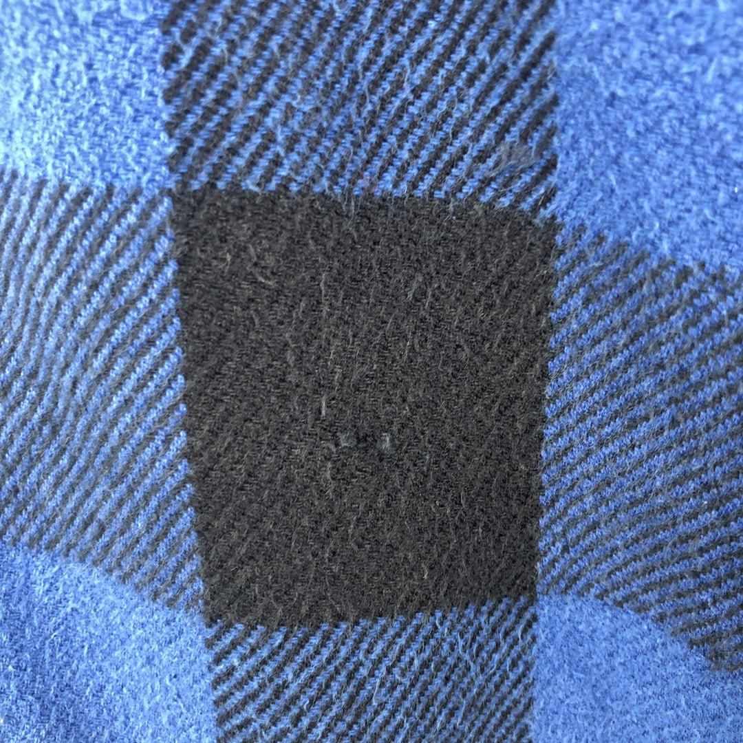 Field and Stream Buffalo Check Long Sleeve Heavy Flannel Check Shirt, Men's Size M cotton blue type Vintage Second Hand