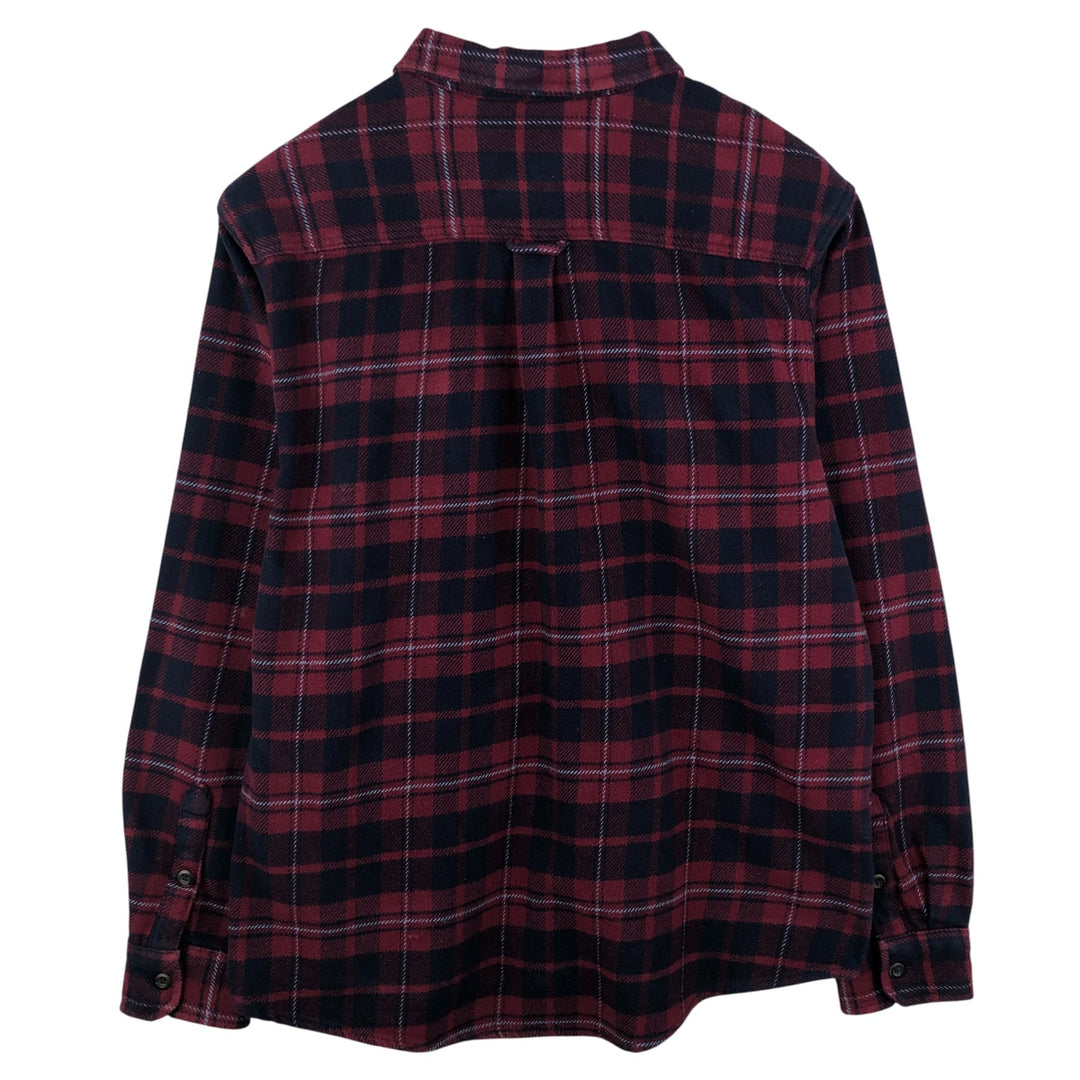 ORVIS Long Sleeve Heavy Flannel Check Shirt, Men's XL cotton red type Vintage Second Hand
