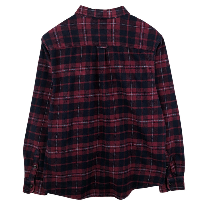 ORVIS Long Sleeve Heavy Flannel Check Shirt, Men's XL cotton red type Vintage Second Hand