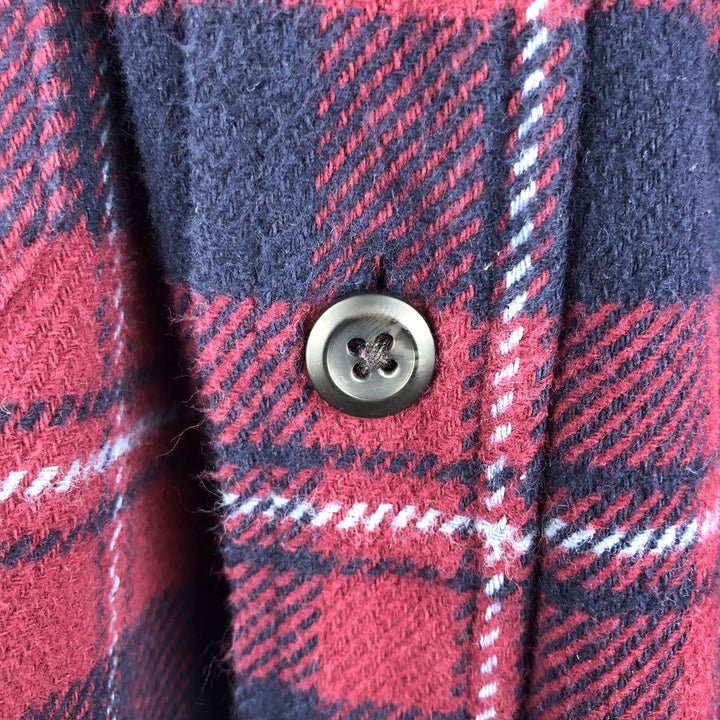 ORVIS Long Sleeve Heavy Flannel Check Shirt, Men's XL cotton red type Vintage Second Hand