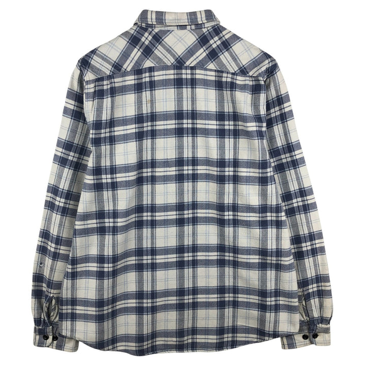 Ralph Lauren DENIM AND SUPPLY Men's Long Sleeve Flannel Check Shirt, Size XXL cotton Navy blue Vintage Second Hand
