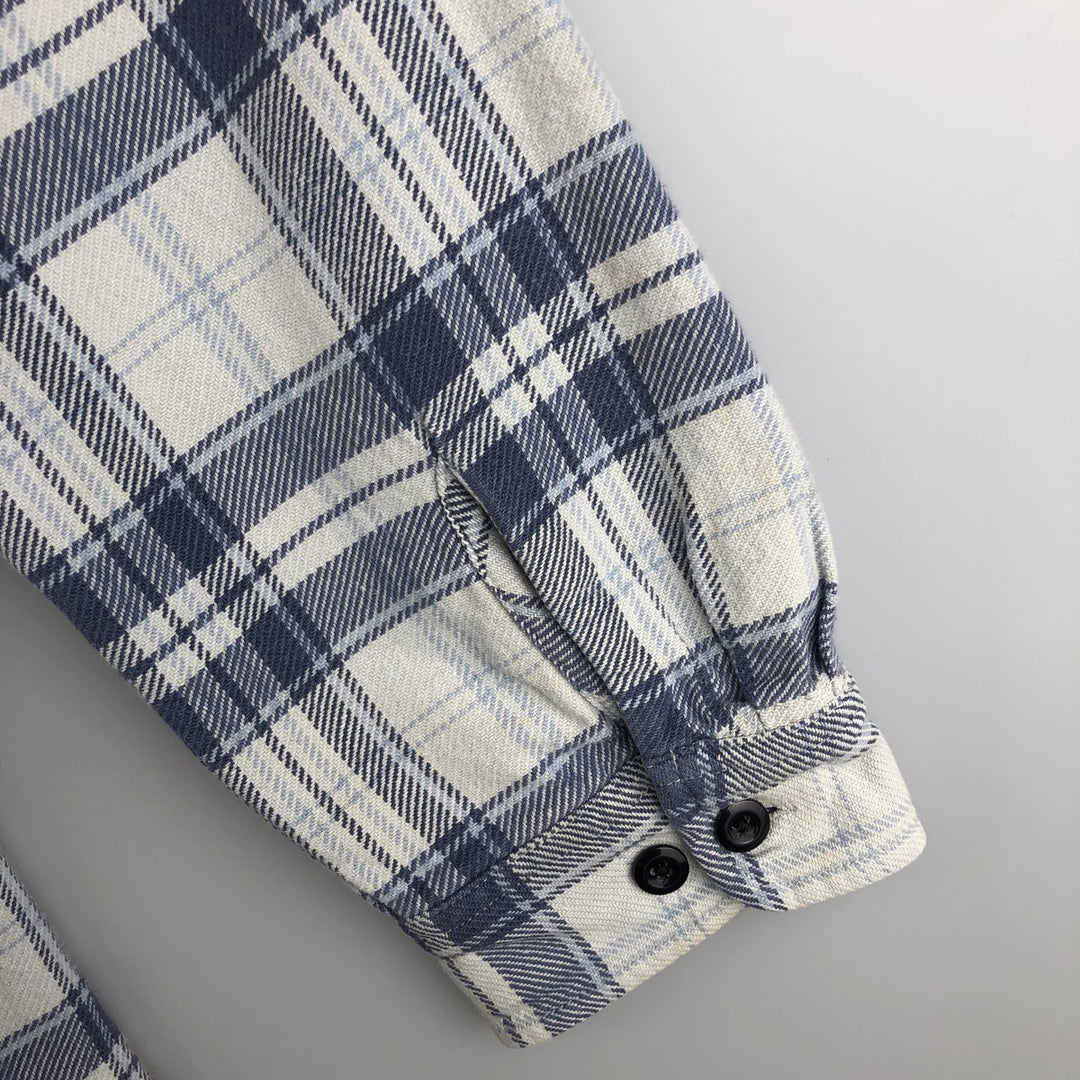 Ralph Lauren DENIM AND SUPPLY Men's Long Sleeve Flannel Check Shirt, Size XXL cotton Navy blue Vintage Second Hand
