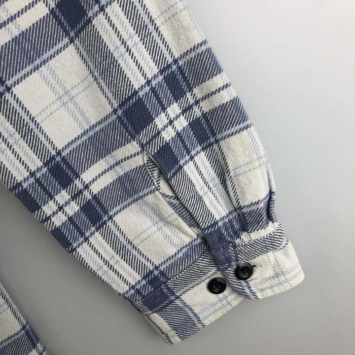 Ralph Lauren DENIM AND SUPPLY Men's Long Sleeve Flannel Check Shirt, Size XXL cotton Navy blue Vintage Second Hand