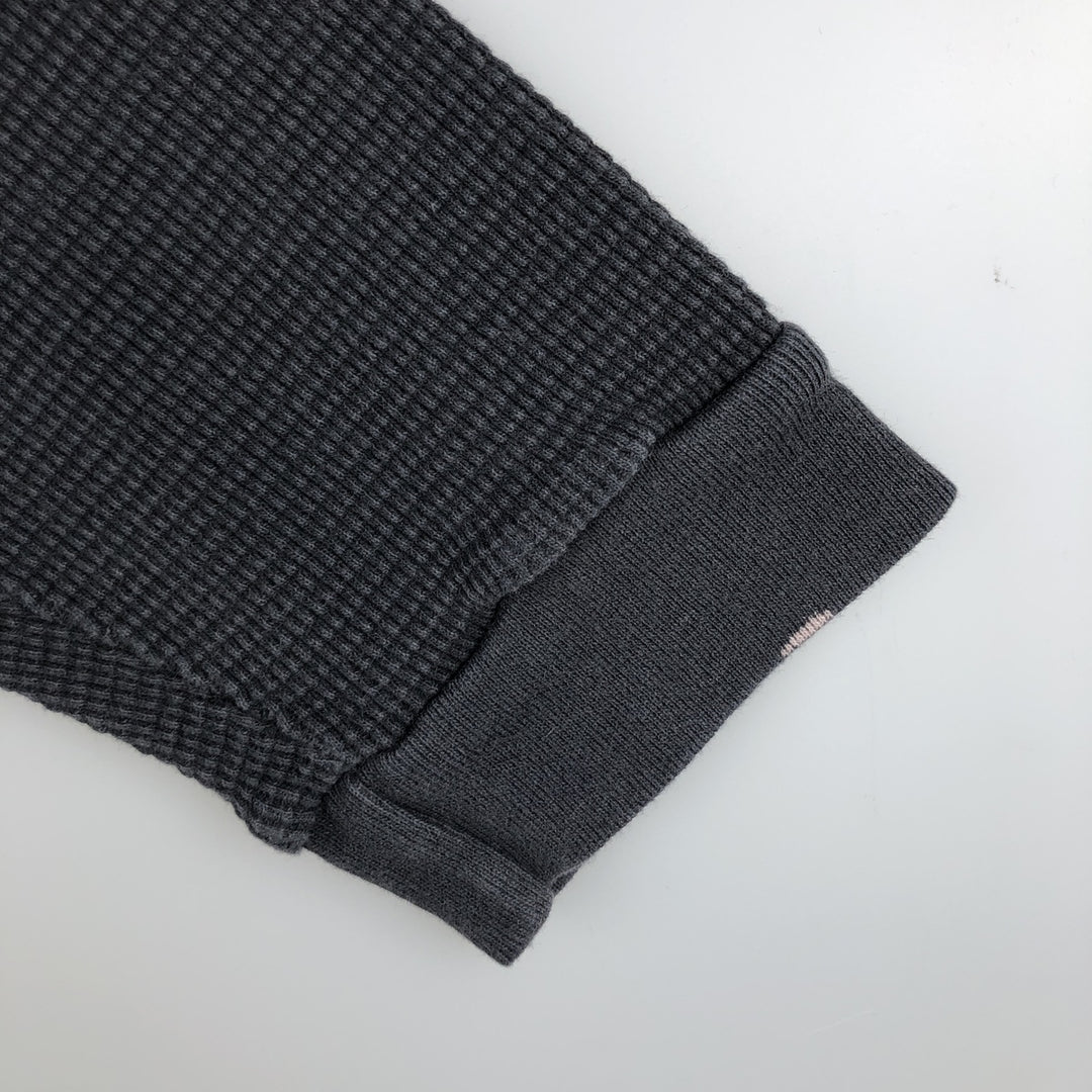 NICE MAN ROLLINS BAND Thermal T-Shirt, Waffle, Made in USA, Men's Size L cotton black type Vintage Second Hand