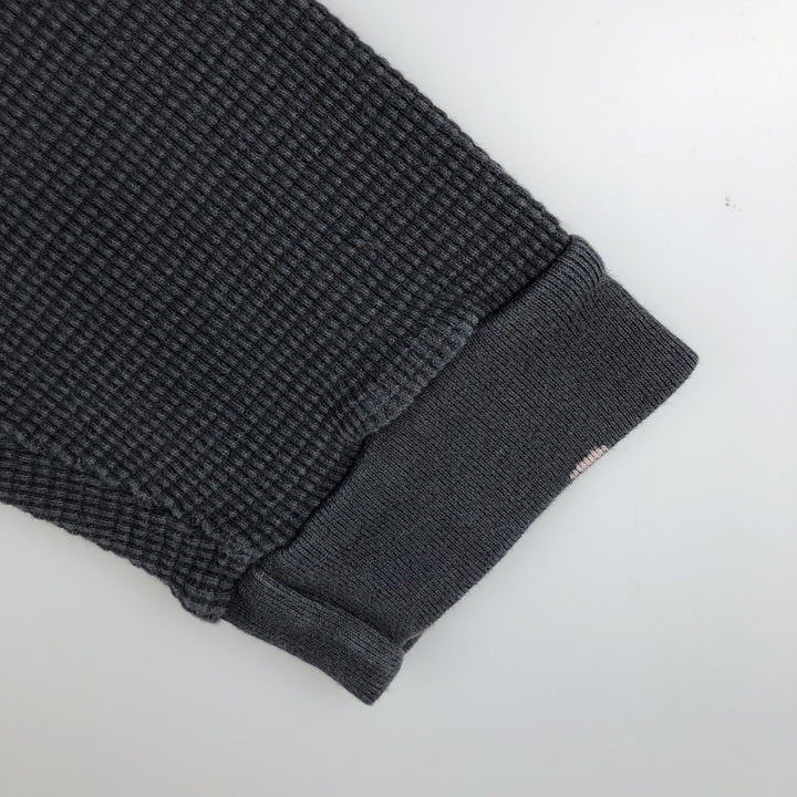 NICE MAN ROLLINS BAND Thermal T-Shirt, Waffle, Made in USA, Men's Size L cotton black type Vintage Second Hand