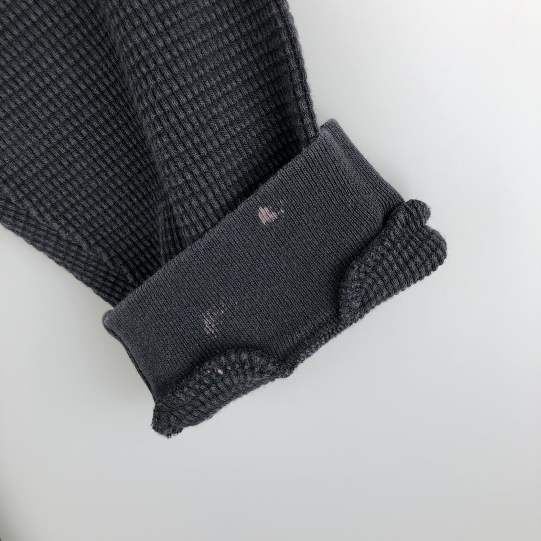 NICE MAN ROLLINS BAND Thermal T-Shirt, Waffle, Made in USA, Men's Size L cotton black type Vintage Second Hand