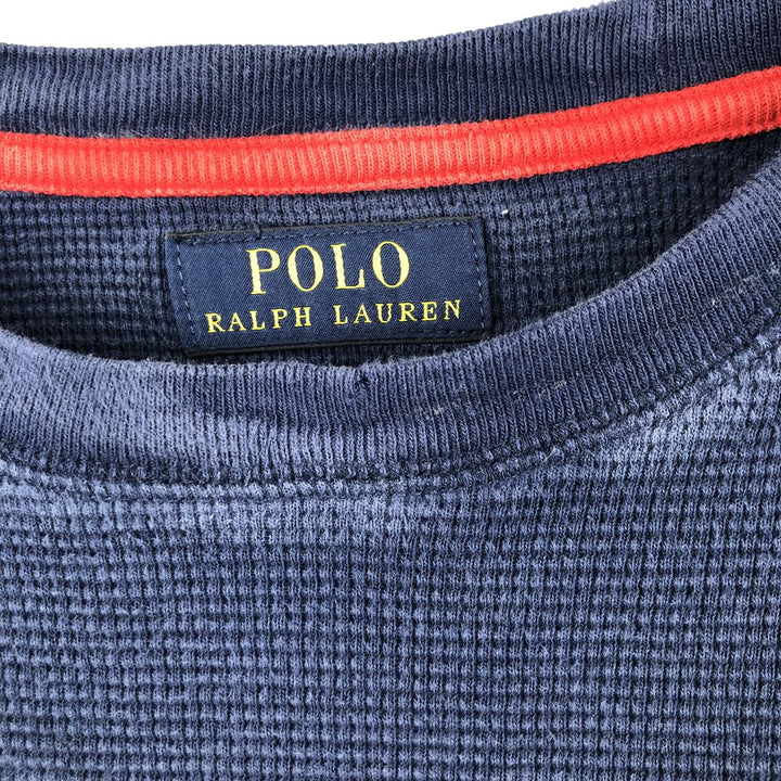Ralph Lauren POLO RALPH LAUREN Polo Bear Thermal Long T-Shirt, Waffle, Men's Size M unclear navy blue type Vintage Second Hand