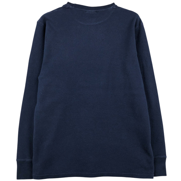Ralph Lauren POLO RALPH LAUREN SLEEPWEAR Thermal Long T-shirt Waffle Men's L size cotton navy blue type Vintage Second Hand