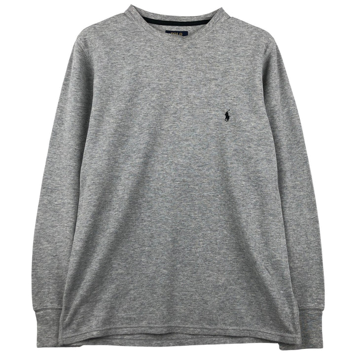 Ralph Lauren POLO RALPH LAUREN SLEEPWEAR Thermal Long T-shirt Waffle Men's M size cotton gray type Vintage Second Hand